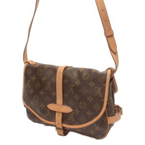 Louis Vuitton Brown Saumur Leather Shoulder Bag Monogram